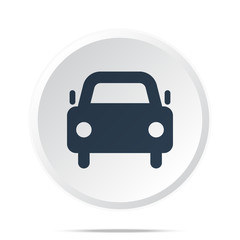 Black Car icon on white web button