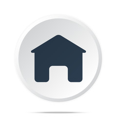 Black Home icon on white web button