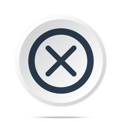 Obraz premium Black Cancel icon on white web button