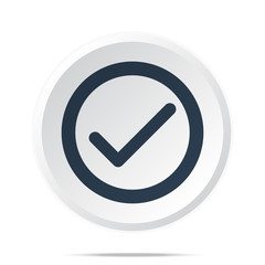 Black Confirm icon on white web button