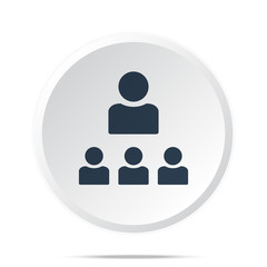 Black Organization icon on white web button