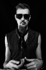 Young man wearing a sunglasses