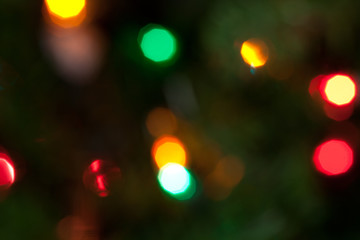 blurry christmas tree lights