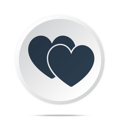 Black Love Sign icon on white web button