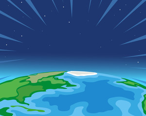 Planet Earth from space. Vector illustration backgrounds © romanya