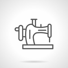 Household sewing equipment black line vector icon