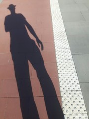 Silhouette Schatten Mann mit Hut