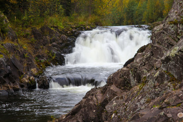 Waterfall Kivach in Karelia, Russia