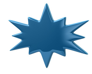3d illustration of blue bursting icon
