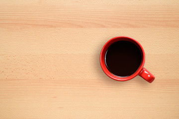 Coffee cup on desktop background