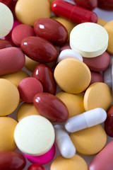 pills isolated on white background