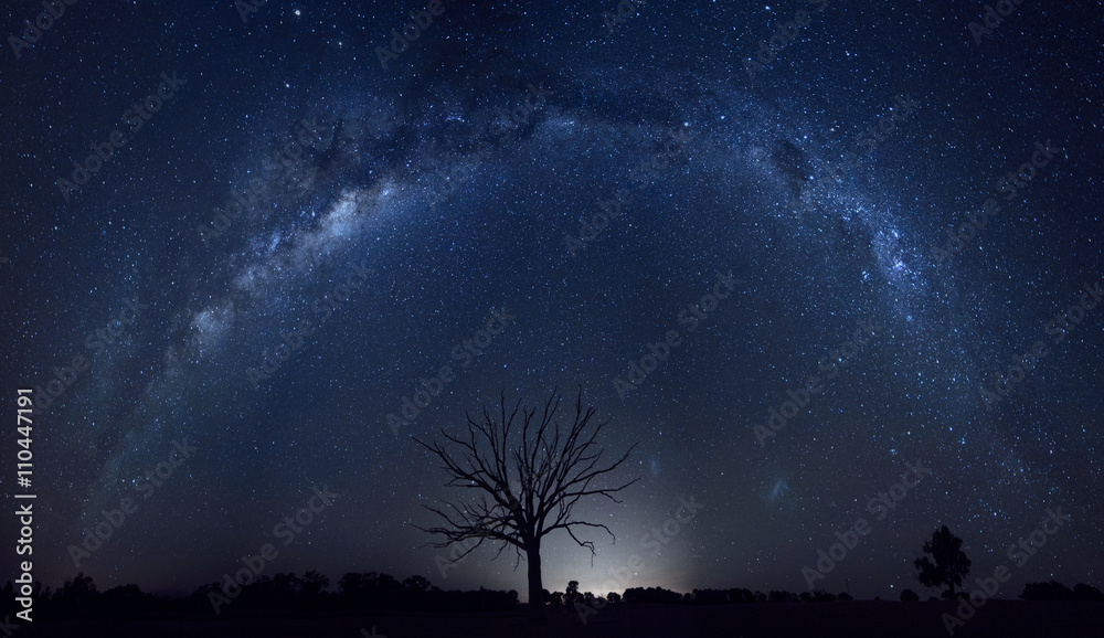 Wall mural milky way under an australian sky