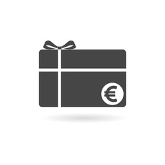 Shopping gift card icon