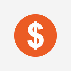 Dollar sign icon. USD currency symbol.