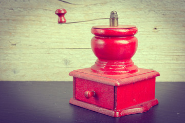 Vintage, red pepper mill