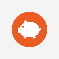 Piggy sign icon. Pork symbol.