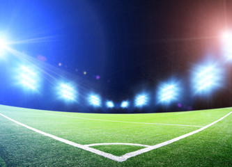 Obraz premium soccer field and the bright lights