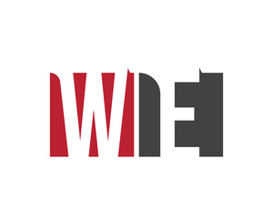 WE red square letter logo for education, energy, events, enterprise, entertainment,