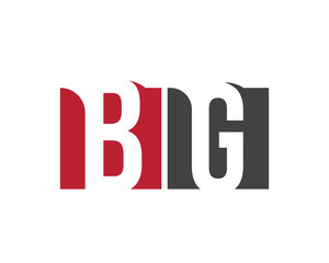 BG red square letter logo for group, guard, generation, gallery, goods