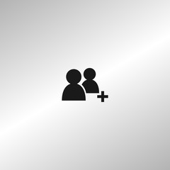 Add new user account flat icon for apps