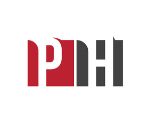 PH red square letter logo for hotel, health, house, home, hall
