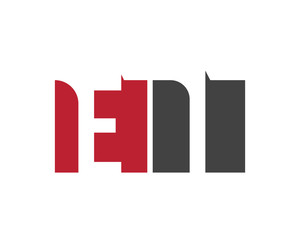 Obraz premium EI red square letter logo for international, innovation, institute, industry, interactive, interior