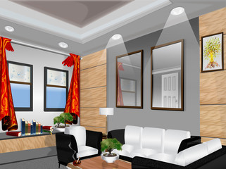 living room vector