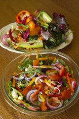  Vegetable Salad and Large Plate of Wasted Peelings