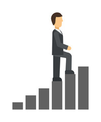 Career ladder vector illustration.