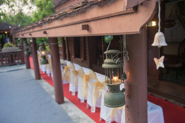 Vintage lamp in thai house