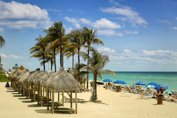 Beautiful beach in Sunny Islands, Miami