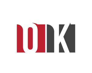 OK red square letter logo for kitchen, karaoke, king, kingdom, knowledge