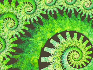 Abstract fractal spirals - digitally generated image