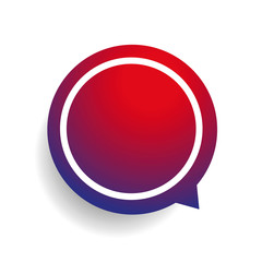 Speech bubble vector red