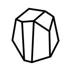 Coal, rock, mineral or stone line art icon for apps and websites