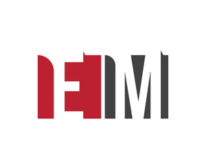 EM red square letter logo for management, media, multimedia, magazine, marketing, master