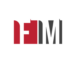 Obraz premium FM red square letter logo for management, media, multimedia, magazine, marketing, master