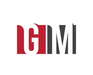 GM red square letter logo for management, media, multimedia, magazine, marketing, master