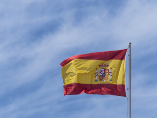 Waving Spanisch Flag.