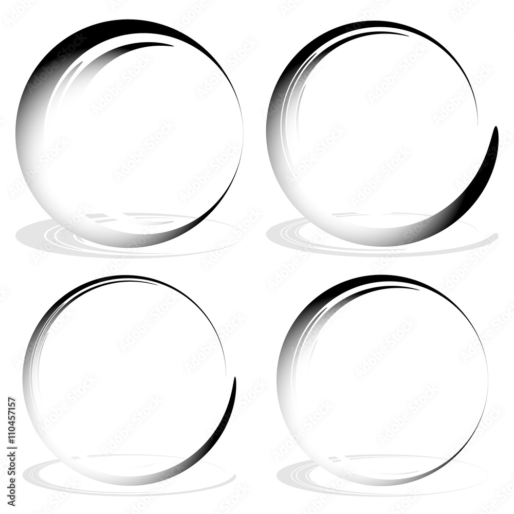 Aufkleber set of sketchy, scribble circles.