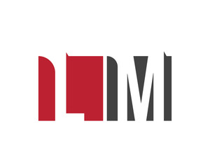 LM red square letter logo for management, media, multimedia, magazine, marketing, master