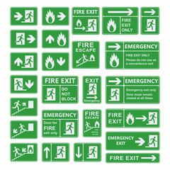Fototapeta premium Exit sign vector set.