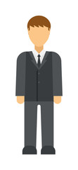 Business man icon silhouette office people vector