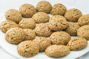 Oriental sweets on a white background walnut