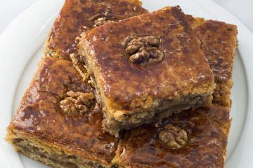Oriental sweets on a white background pakhvala Baku