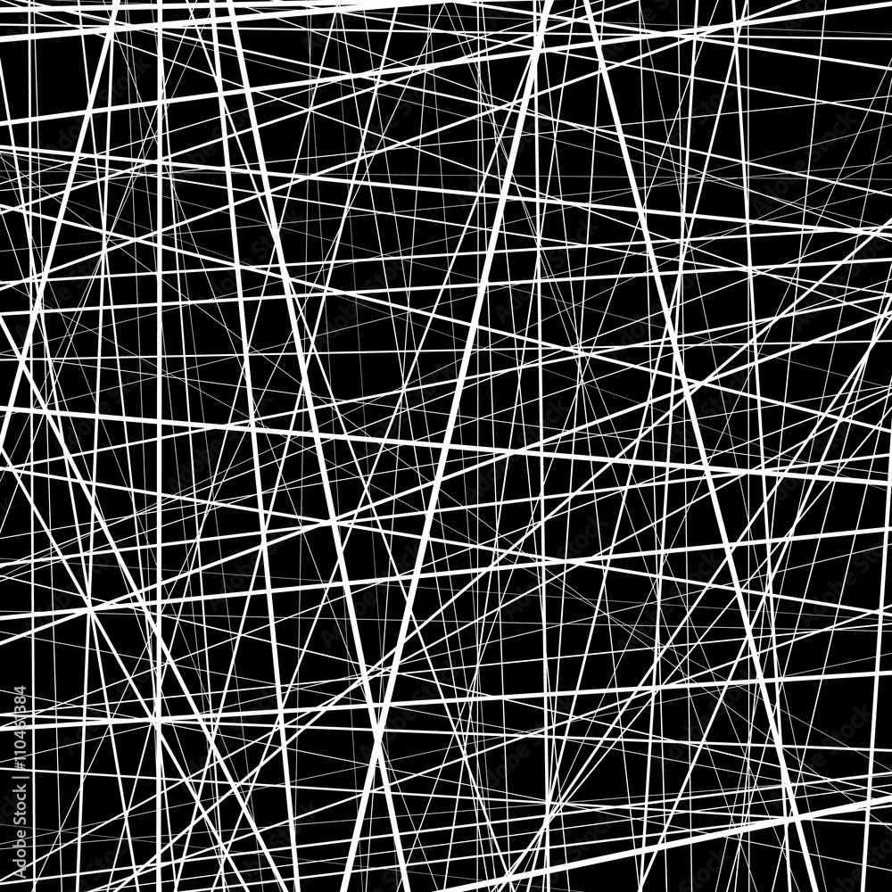 Poster Abstract monochrome texture with straight intersecting lines.