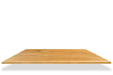 Wooden table top isolated.