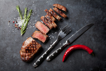 Grilled striploin steak