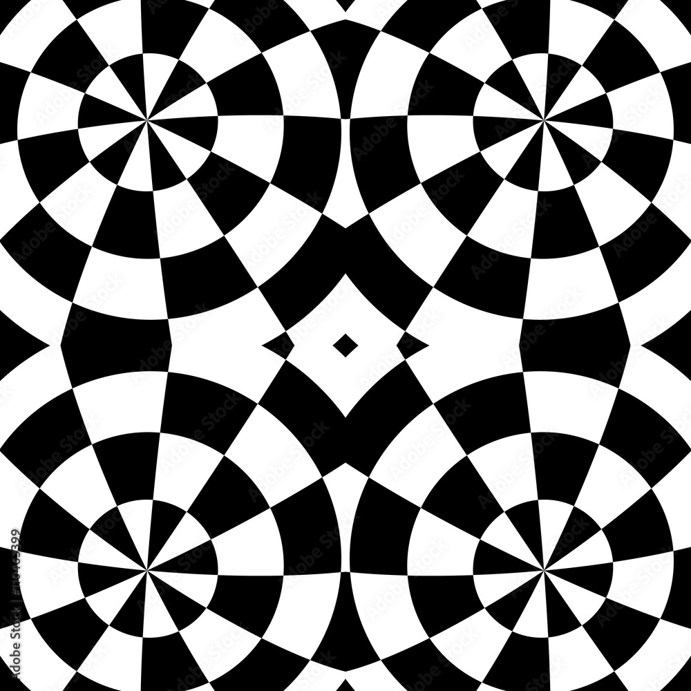 Poster mirrored symmetrical pattern. geometric monochrome background. t