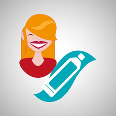 Dental care design. health concept. medical care icon, editable vector